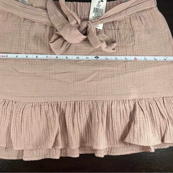 Supply & Demand Pink petal Patrick High-Rise Cotton Mini Skirt Ruffled Hem,SizeM - Picture 6 of 10